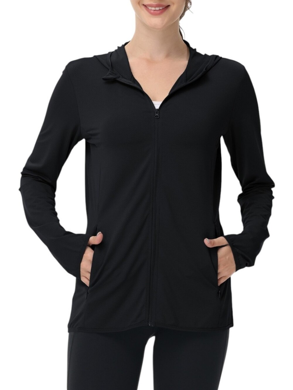 Columbia Women's Plus Size 1X Lightweight Zip Up Hooded Jacket With Pockets